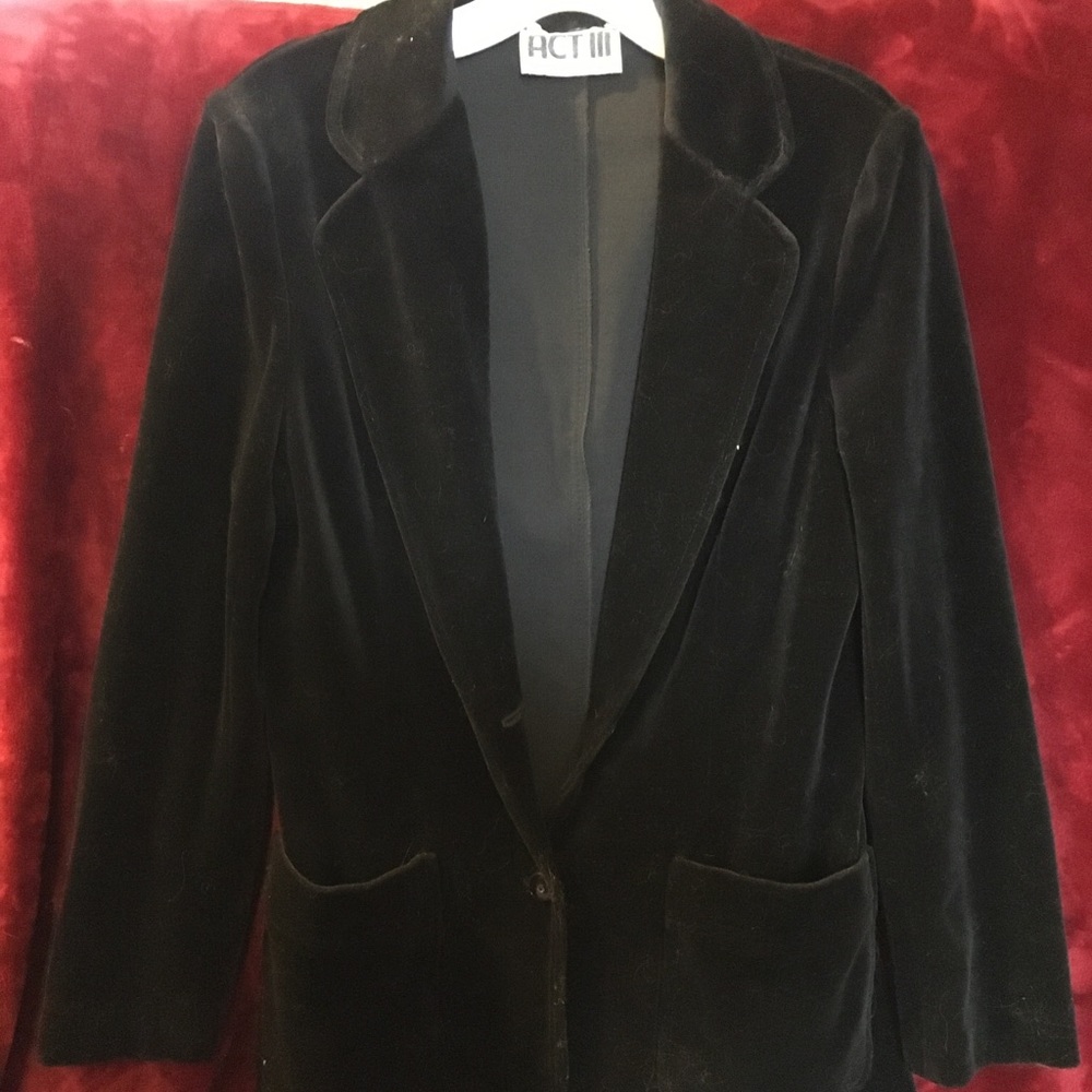 Velvet tuxedo style blazer